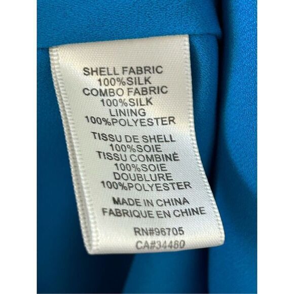 Rebecca Taylor Sleeveless Silk Mini Dress Women’s Blue Size 8 - Picture 5 of 8